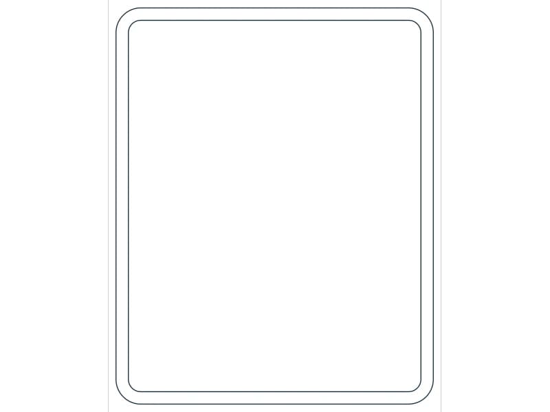 كتلة CAD قطاع فولاذي HSS20X16X5/8 — معاينة رسم خطي لملف DWG