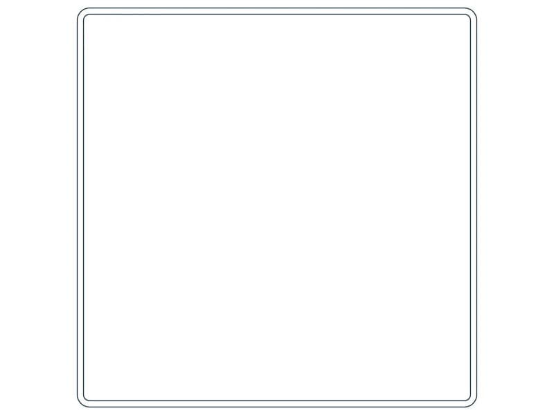 كتلة CAD قطاع فولاذي HSS20X20X5/16 — معاينة رسم خطي لملف DWG