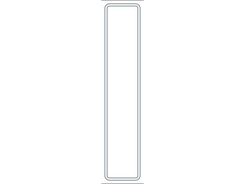 كتلة CAD قطاع فولاذي HSS20X4X1/4 — معاينة رسم خطي لملف DWG