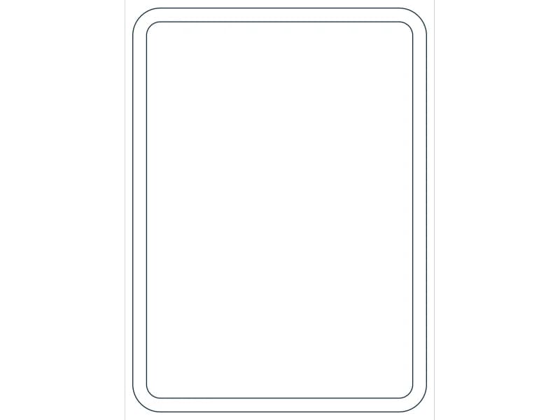 كتلة CAD قطاع فولاذي HSS22X16X3/4 — معاينة رسم خطي لملف DWG