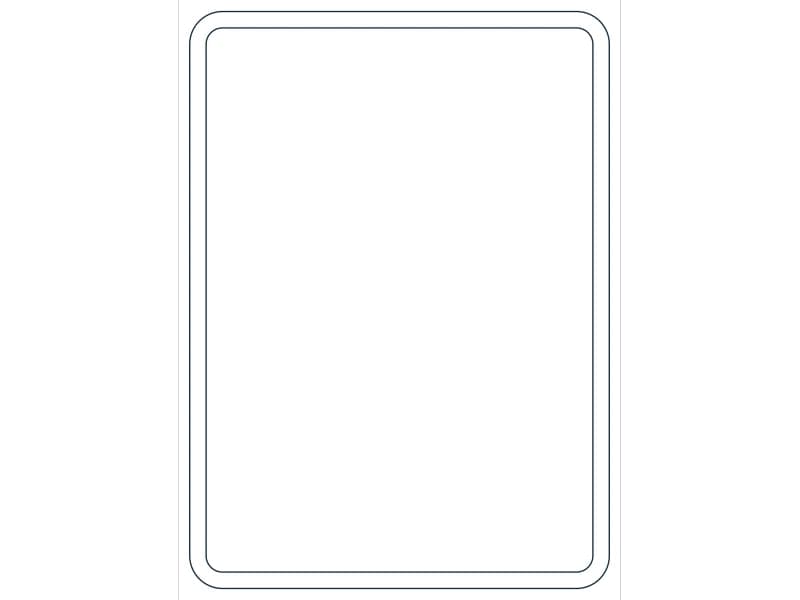 كتلة CAD قطاع فولاذي HSS22X16X5/8 — معاينة رسم خطي لملف DWG