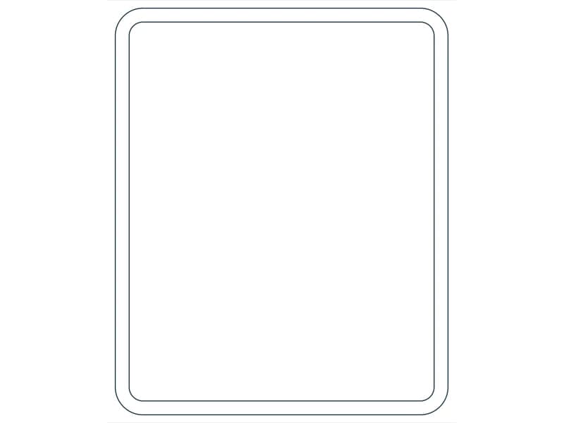 كتلة CAD قطاع فولاذي HSS22X18X3/4 — معاينة رسم خطي لملف DWG