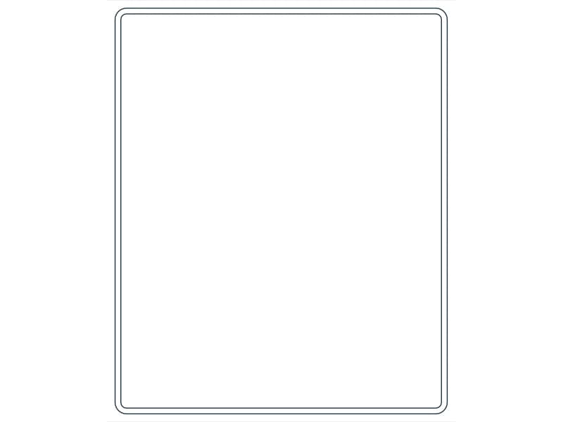كتلة CAD قطاع فولاذي HSS22X18X5/16 — معاينة رسم خطي لملف DWG