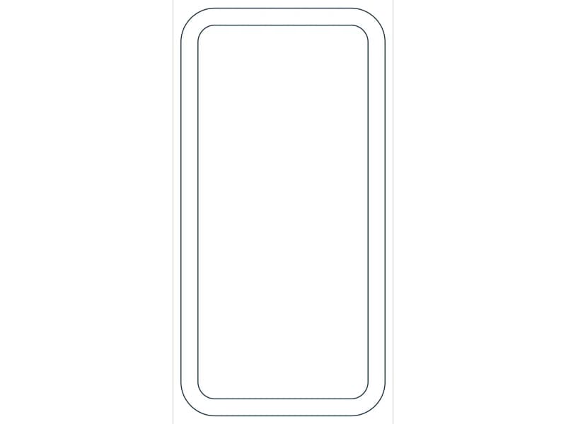 كتلة CAD قطاع فولاذي HSS24X12X1 — معاينة رسم خطي لملف DWG