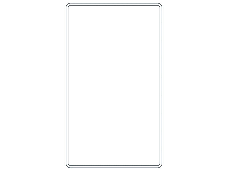 كتلة CAD قطاع فولاذي HSS24X14X5/16 — معاينة رسم خطي لملف DWG