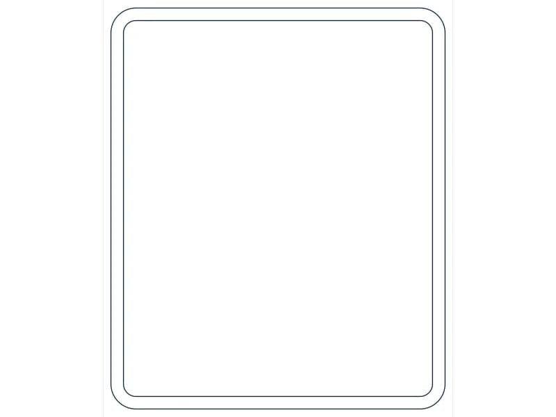 كتلة CAD قطاع فولاذي HSS24X20X3/4 — معاينة رسم خطي لملف DWG