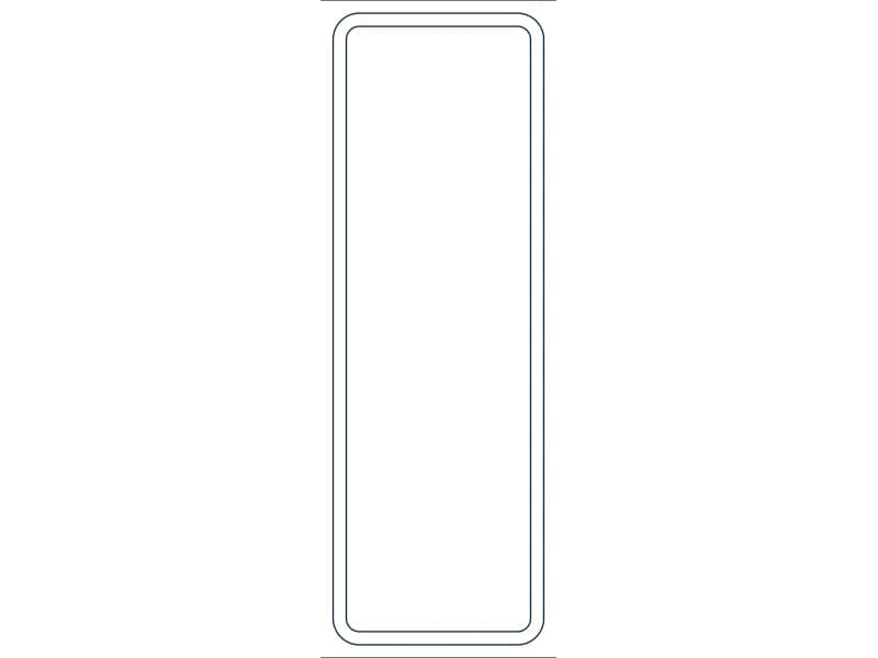 كتلة CAD قطاع فولاذي HSS24X8X1/2 — معاينة رسم خطي لملف DWG