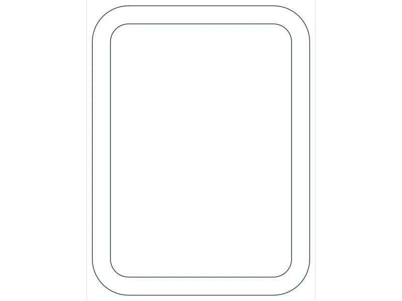كتلة CAD مقطع فولاذي HSS2X1-1/2X1/8 — معاينة رسم خطي لملف DWG