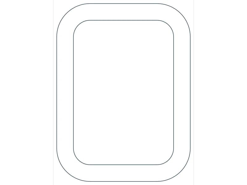كتلة CAD مقطع فولاذي HSS2X1-1/2X3/16 — معاينة رسم خطي لملف DWG