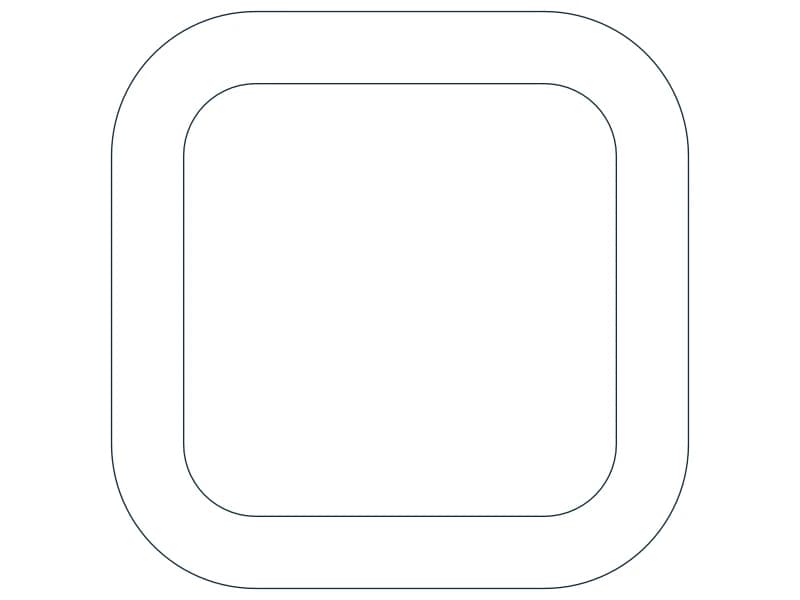 كتلة CAD مقطع فولاذي HSS2X2X1/4 — معاينة رسم خطي لملف DWG