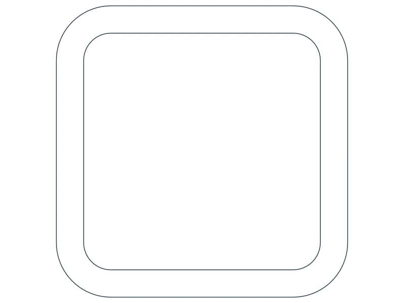 كتلة CAD مقطع فولاذي HSS2X2X3/16 — معاينة رسم خطي لملف DWG