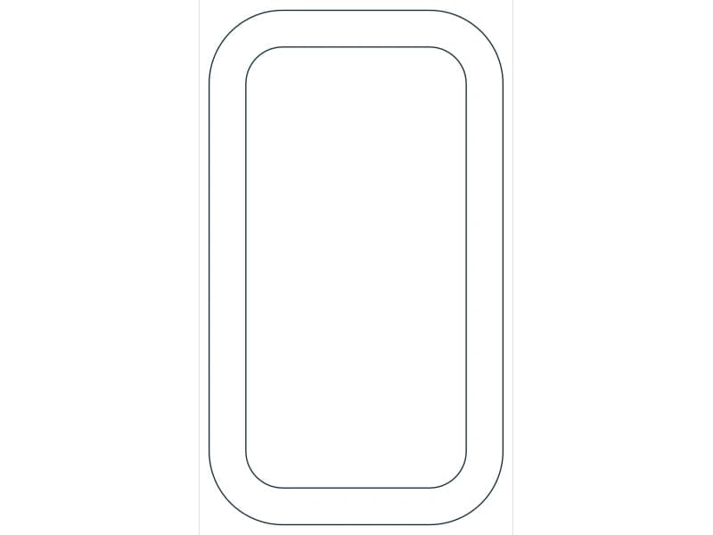 كتلة CAD مقطع فولاذي HSS3-1/2X2X1/4 — معاينة رسم خطي لملف DWG
