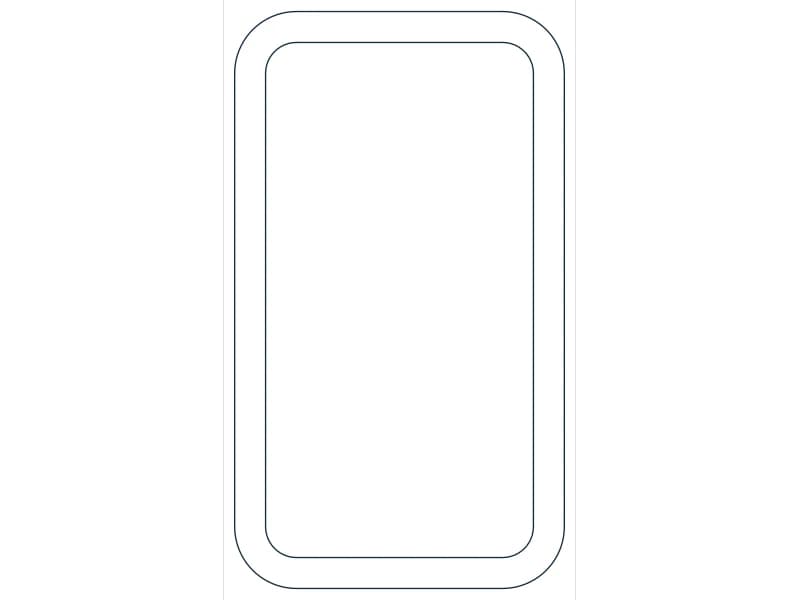 كتلة CAD مقطع فولاذي HSS3-1/2X2X3/16 — معاينة رسم خطي لملف DWG