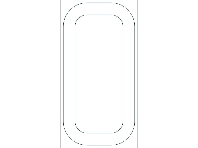 كتلة CAD مقطع فولاذي HSS3X1-1/2X1/4 — معاينة رسم خطي لملف DWG