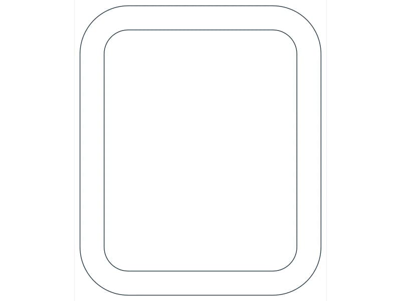 كتلة CAD مقطع فولاذي HSS3X2-1/2X1/4 — معاينة رسم خطي لملف DWG