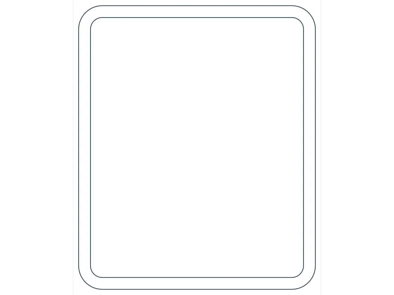 كتلة CAD مقطع فولاذي HSS3X2-1/2X1/8 — معاينة رسم خطي لملف DWG