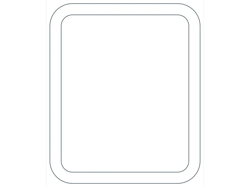كتلة CAD مقطع فولاذي HSS3X2-1/2X3/16 — معاينة رسم خطي لملف DWG