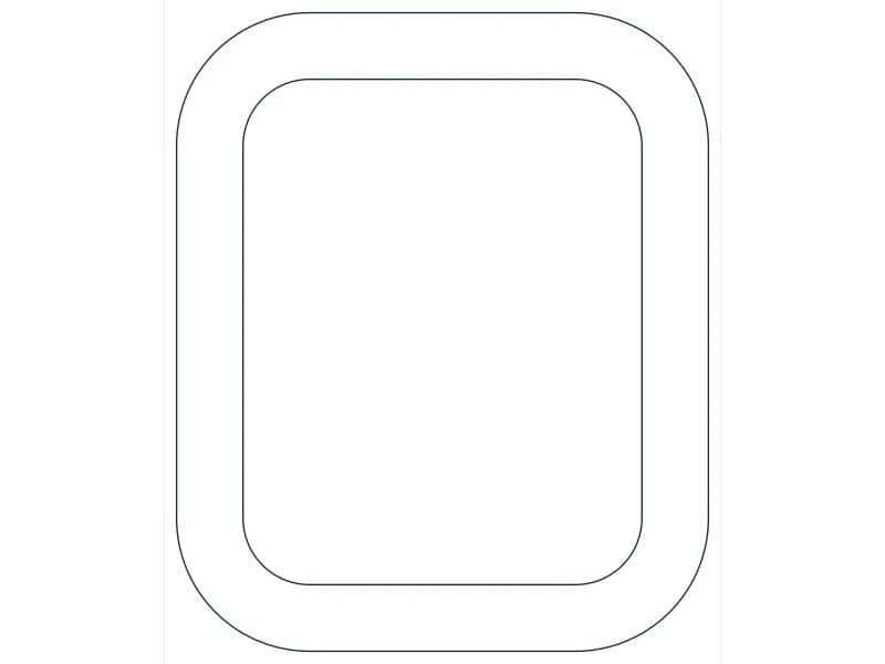 كتلة CAD مقطع فولاذي HSS3X2-1/2X5/16 — معاينة رسم خطي لملف DWG