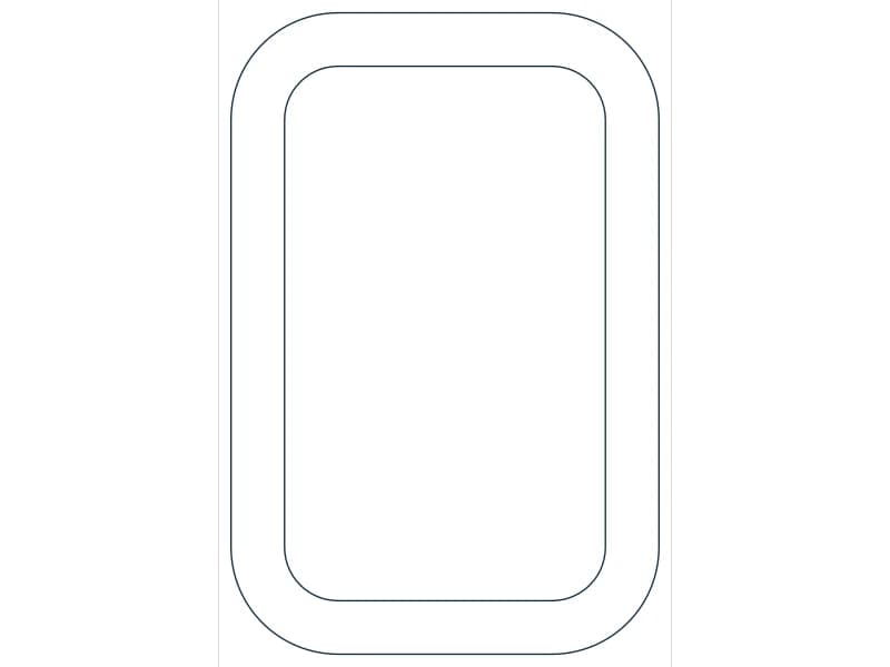 كتلة CAD مقطع فولاذي HSS3X2X1/4 — معاينة رسم خطي لملف DWG