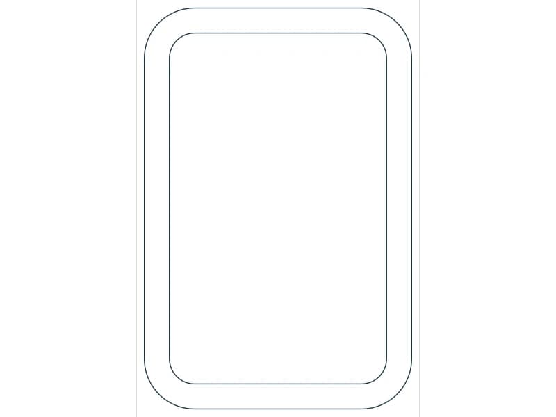 كتلة CAD مقطع فولاذي HSS3X2X3/16 — معاينة رسم خطي لملف DWG