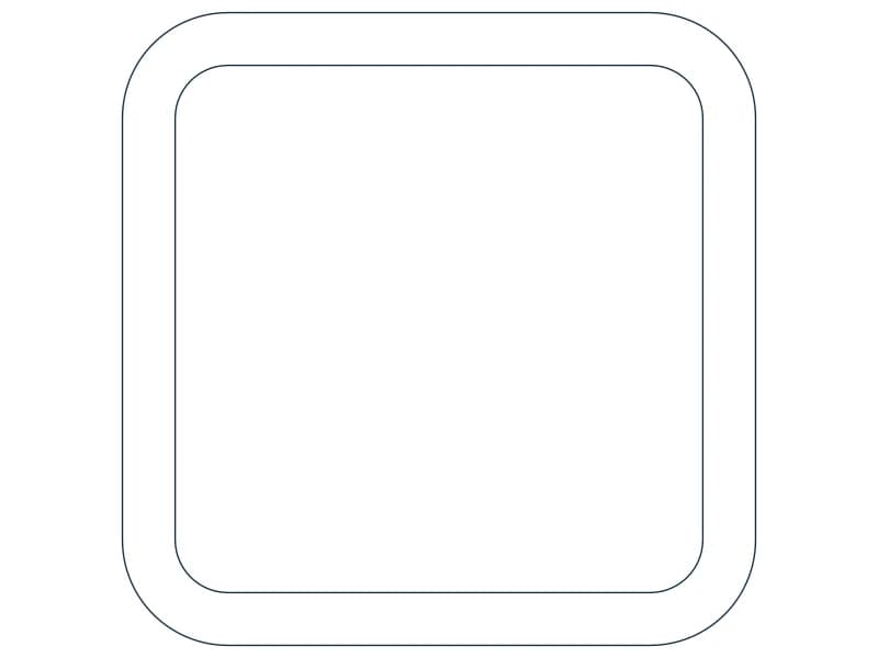 كتلة CAD مقطع فولاذي HSS3X3X1/4 — معاينة رسم خطي لملف DWG