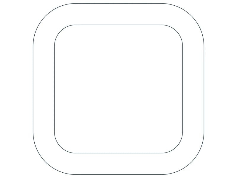 كتلة CAD مقطع فولاذي HSS3X3X3/8 — معاينة رسم خطي لملف DWG