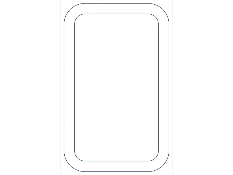 كتلة CAD قطاع فولاذي HSS4X2-1/2X1/4 — معاينة رسم خطي لملف DWG
