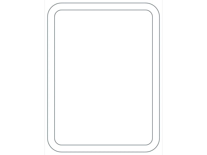 كتلة CAD قطاع فولاذي HSS4X3X3/16 — معاينة رسم خطي لملف DWG