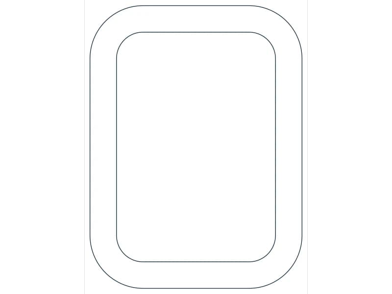كتلة CAD قطاع فولاذي HSS4X3X3/8 — معاينة رسم خطي لملف DWG