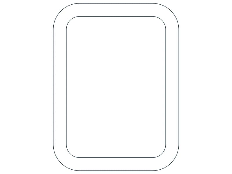 كتلة CAD قطاع فولاذي HSS4X3X5/16 — معاينة رسم خطي لملف DWG