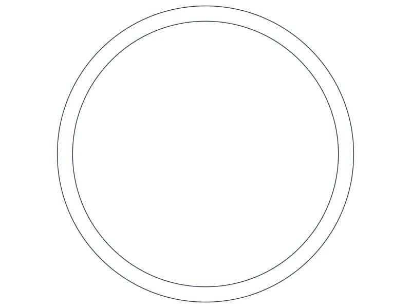 HSS5.000X0.258 Steel Section CAD block — line drawing preview of the DWG file