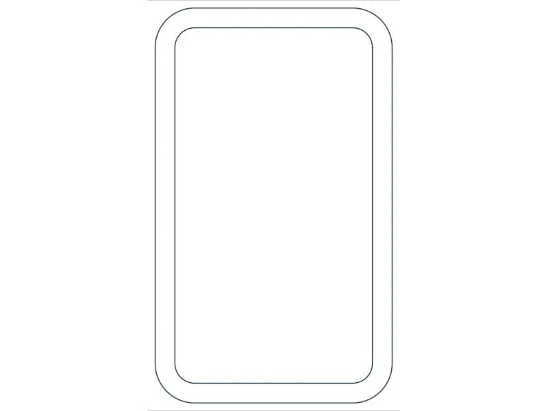 كتلة CAD قطاع فولاذي HSS5X3X1/4 — معاينة رسم خطي لملف DWG