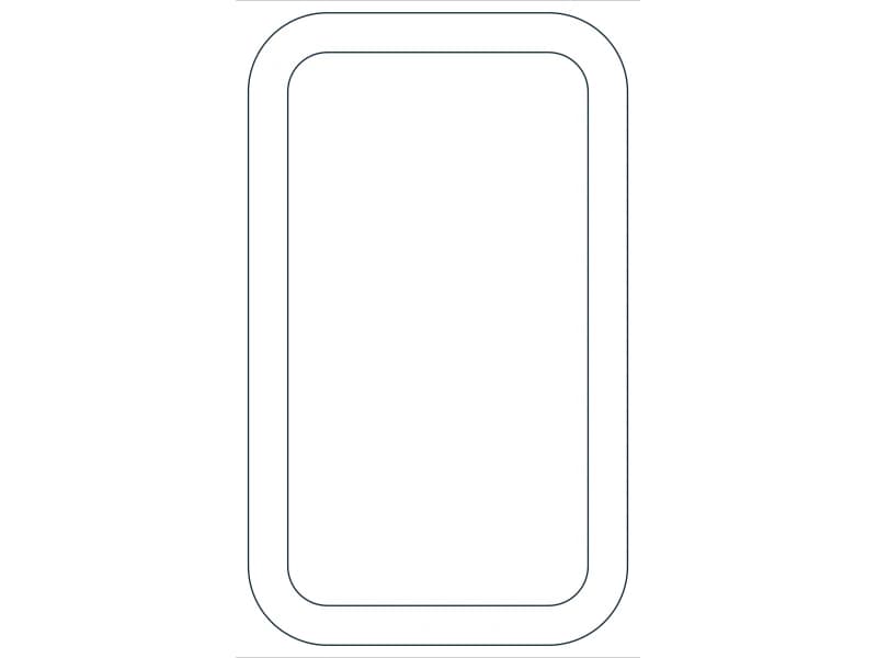 كتلة CAD قطاع فولاذي HSS5X3X5/16 — معاينة رسم خطي لملف DWG