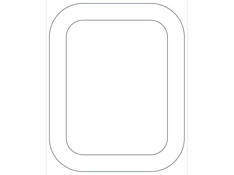 كتلة CAD قطاع فولاذي HSS5X4X1/2 — معاينة رسم خطي لملف DWG