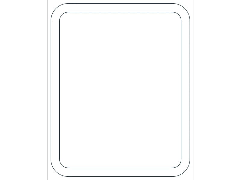 كتلة CAD قطاع فولاذي HSS5X4X1/4 — معاينة رسم خطي لملف DWG