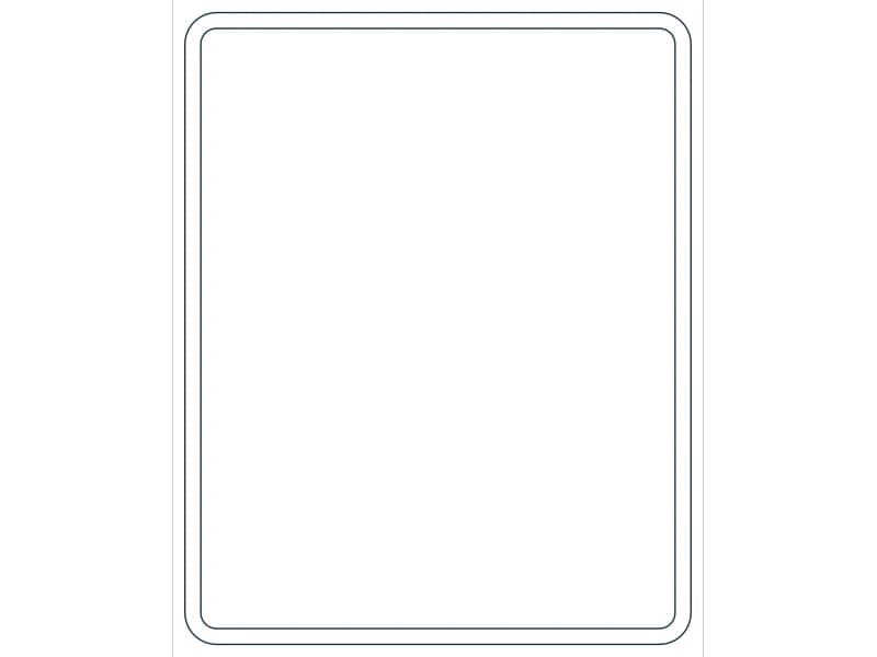 كتلة CAD قطاع فولاذي HSS5X4X1/8 — معاينة رسم خطي لملف DWG