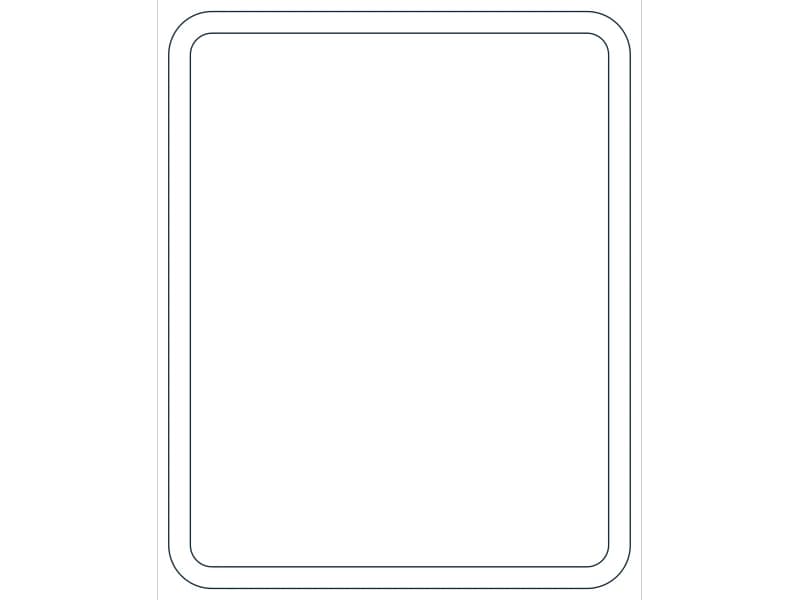 كتلة CAD قطاع فولاذي HSS5X4X3/16 — معاينة رسم خطي لملف DWG