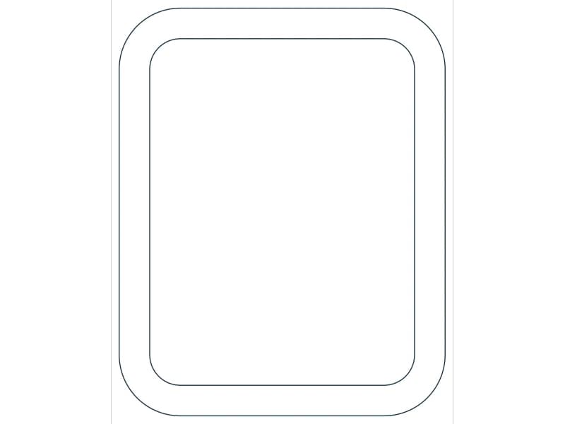 كتلة CAD قطاع فولاذي HSS5X4X3/8 — معاينة رسم خطي لملف DWG