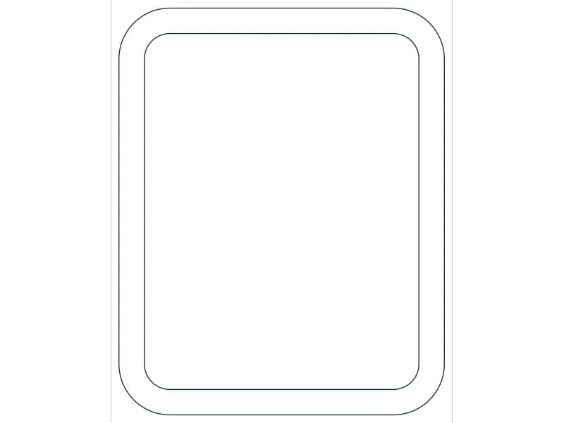 كتلة CAD قطاع فولاذي HSS5X4X5/16 — معاينة رسم خطي لملف DWG