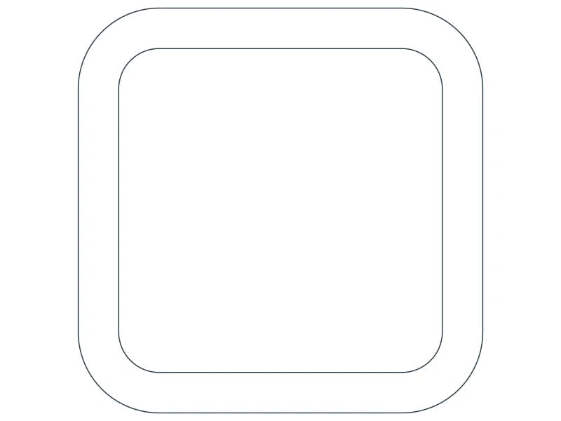 كتلة CAD قطاع فولاذي HSS5X5X1/2 — معاينة رسم خطي لملف DWG