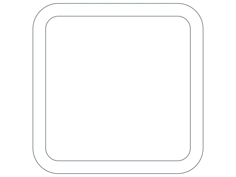 كتلة CAD قطاع فولاذي HSS5X5X3/8 — معاينة رسم خطي لملف DWG