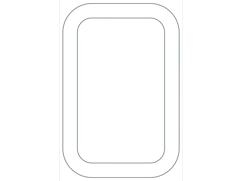 كتلة CAD قطاع فولاذي HSS6X4X1/2 — معاينة رسم خطي لملف DWG