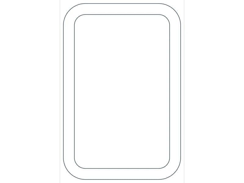 كتلة CAD قطاع فولاذي HSS6X4X3/8 — معاينة رسم خطي لملف DWG