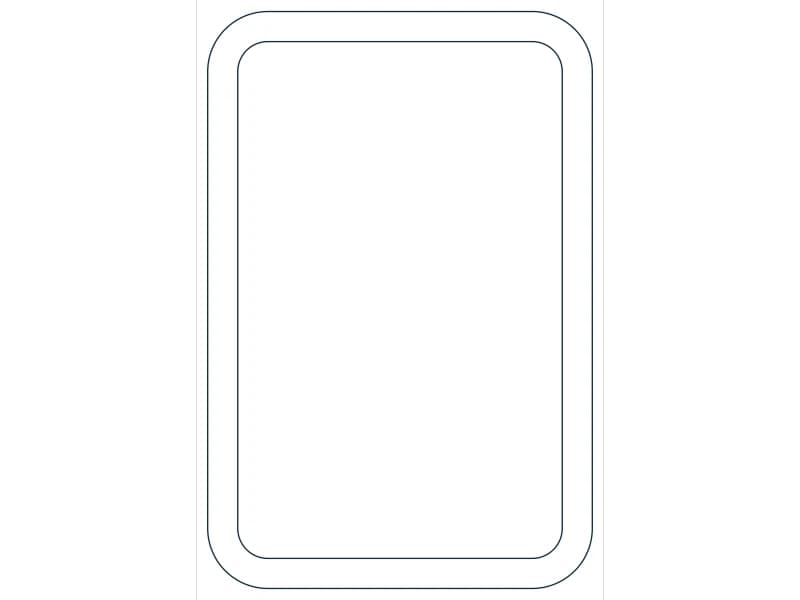 كتلة CAD قطاع فولاذي HSS6X4X5/16 — معاينة رسم خطي لملف DWG