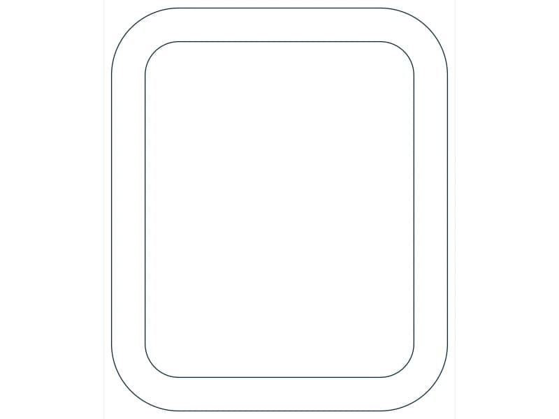 كتلة CAD قطاع فولاذي HSS6X5X1/2 — معاينة رسم خطي لملف DWG
