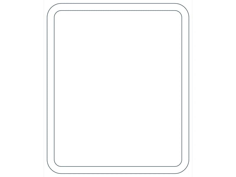 كتلة CAD قطاع فولاذي HSS6X5X1/4 — معاينة رسم خطي لملف DWG