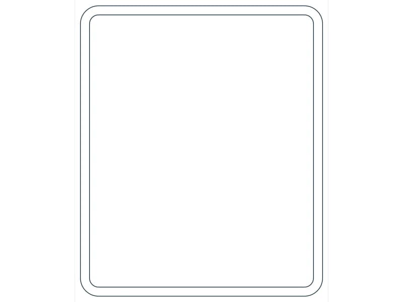 كتلة CAD قطاع فولاذي HSS6X5X3/16 — معاينة رسم خطي لملف DWG