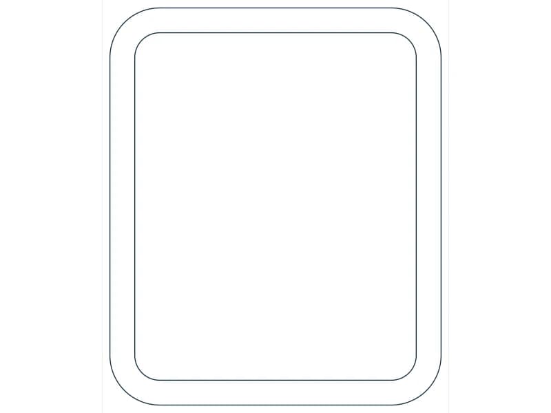 كتلة CAD قطاع فولاذي HSS6X5X3/8 — معاينة رسم خطي لملف DWG