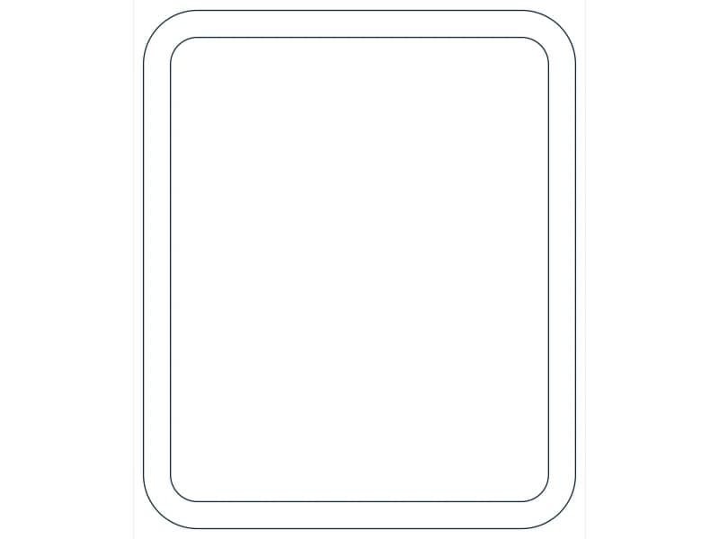 كتلة CAD قطاع فولاذي HSS6X5X5/16 — معاينة رسم خطي لملف DWG