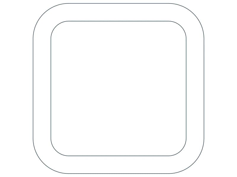 كتلة CAD قطاع فولاذي HSS6X6X5/8 — معاينة رسم خطي لملف DWG